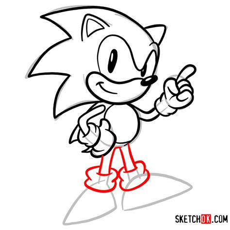 How To Draw Sonic The Hedgehog Sega Games Style Sketchok