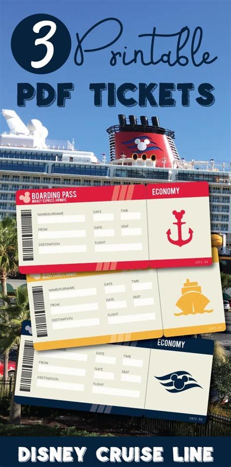 Disney Cruise Printable Ticket