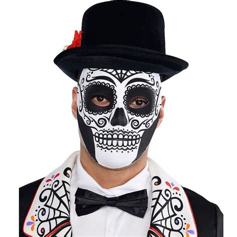 Day Of The Dead Face Mask Party City Halloween Makeup Sugar Skull