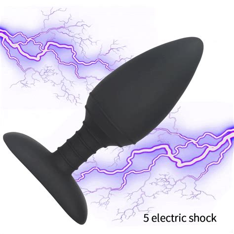 Electric Shock Anal Vibrator E Stim Anal Plug Remote Control Buttplug Vibrating Dildo Anus