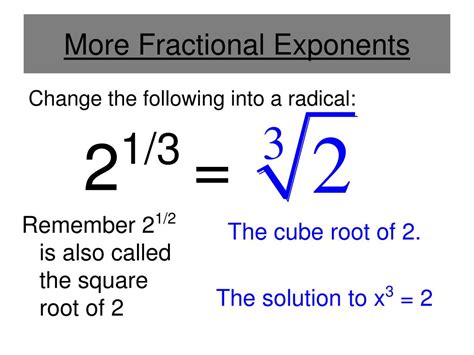 ppt fractional exponents and radicals powerpoint presentation free download id 1893757