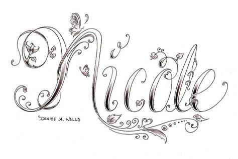 11 Font For Names Designs Images Names Tattoo Lettering Nicole Name