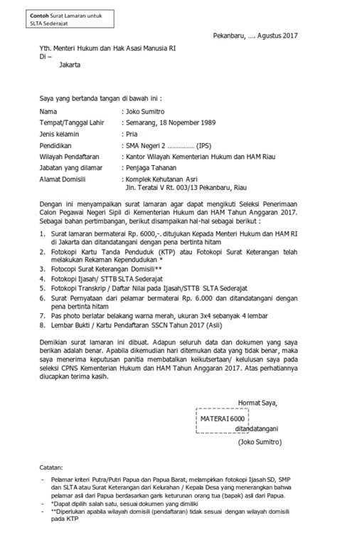 Surat ini biasanya dibuat untuk memenuhi beberapa syarat/persetujuan yang dibutuhkan oleh seseorang untuk melamar kerja, memenuhi tugas dinas, mendapatkan jabatan tertentu di. Question dan Answer Terkait Pembukaan CPNS Kemenkumham ...