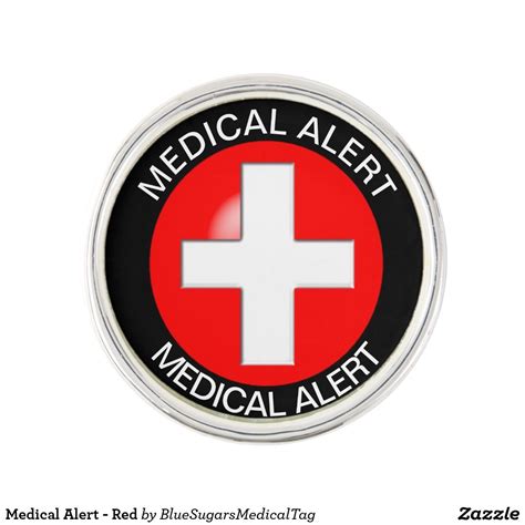 Medical Alert Red Lapel Pin Red Lapel Pin Lapel Pins Lapel Pins Diy