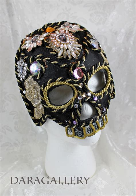 Jeweled Black Skull Mask By Daragallery On Deviantart