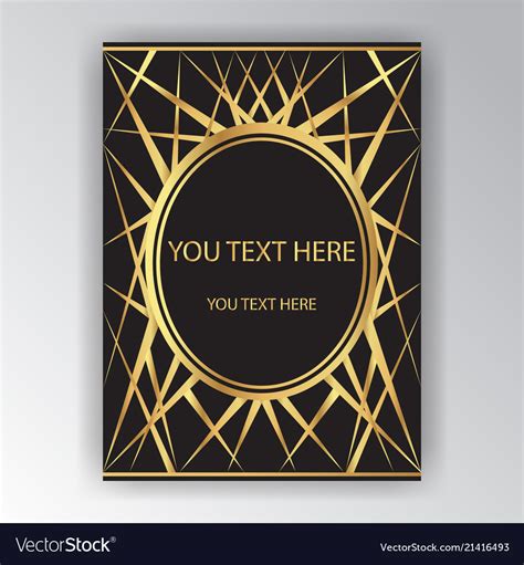 Art Deco Page Template Royalty Free Vector Image