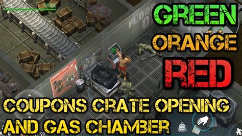 Green Orange Red Coupon Bunker Crate Opening Gas Chamber Loot Last
