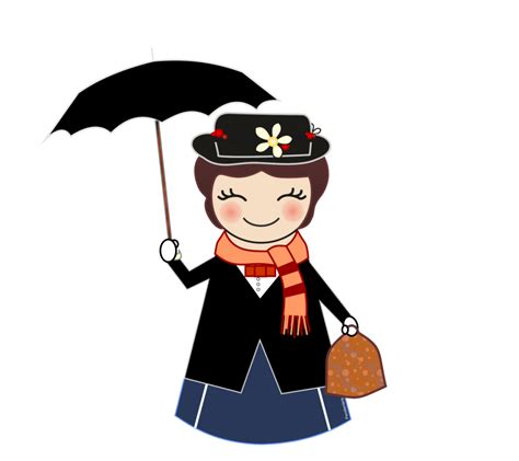 Mary Poppins Illustration Cartoon Drawing Poppins Png Download 1024