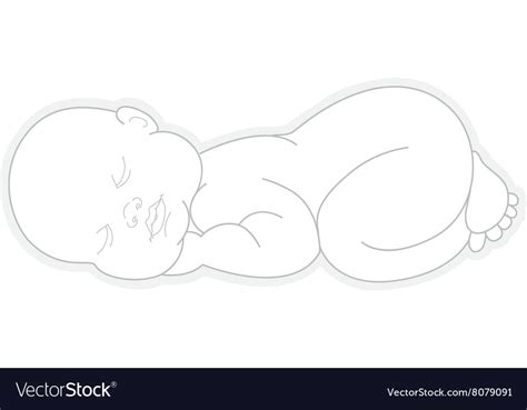 Sleeping Newborn Baby Royalty Free Vector Image