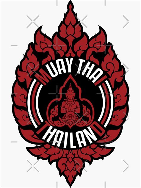 Muay Thai Sacred Logo Thailand Badge Classic Art Sticker Sticker For