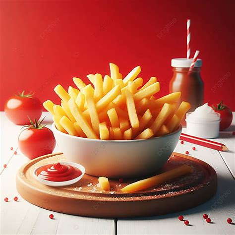 French Fries Ketchup Stock Photos Background French Fry Ketchup Food