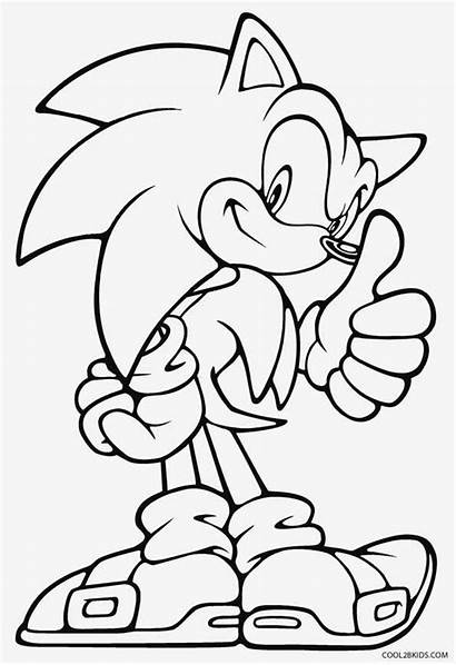 Sonic Coloring Hedgehog Pages Printable Cool2bkids Games