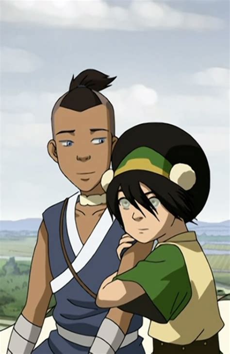 I Always Love It When Toph Holds Sokka S Arm And This Is My Favorite