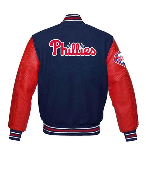 Red And Blue Mlb Philadelphia Phillies Varsity Jacket Jackets Expert