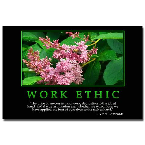 Work Ethic Motivational Quotes Art Silk Fabric Poster Print 12x18 24x36 Pictures For Workplace