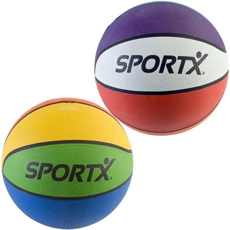 Each team tries to score by tossing the ball through the opponent's goal, an elevated. SportX Basketbal Multicolour - kopen bij Spellenrijk.nl