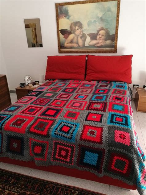 Pin By Sukalya Nakboon On Crochet Bedspread Blanket Granny Square