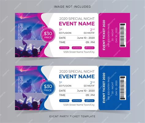 Premium Vector Event Party Ticket Template