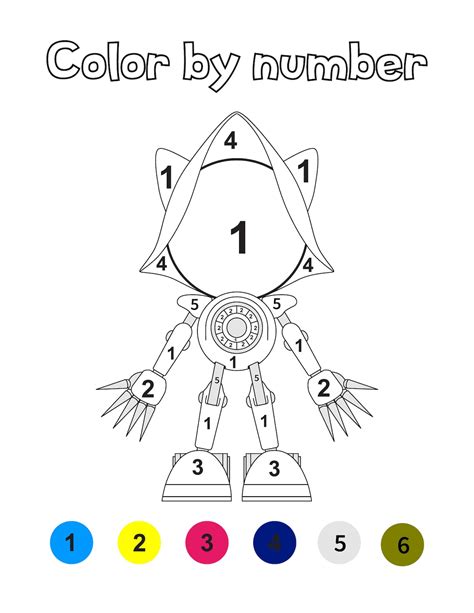 Sonic Color By Number Pdf Pages Etsy