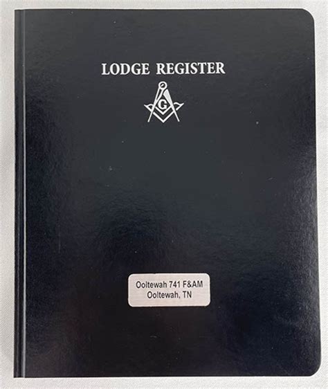 Composite Cover Masonic Officer Member And Visitor Register