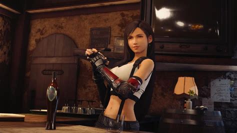Final Fantasy Vii Remake Tifa Makes A Drink Youtube