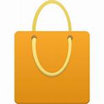 Shopping Bag Icon Orange Icons Clipart Surat