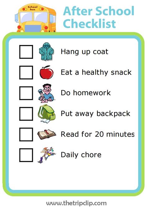 Make Your Own List Mobile Or Printed School Checklist After School