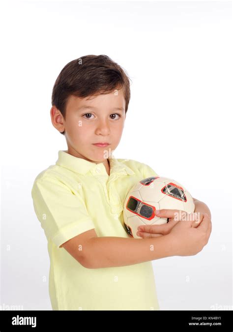 Child With His Soccer Ball Stock Photo Alamy