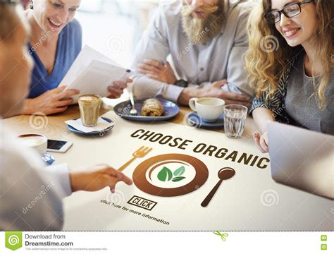 Choose Organic Healthy Eating Food Lifestyles Concept Stock Photo
