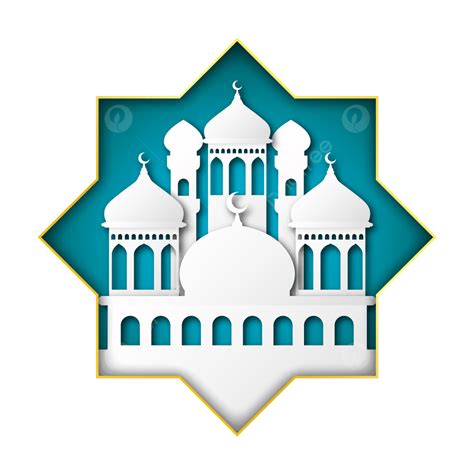 Gambar Ilustrasi Masjid Putih Islami Vektor Ilustrasi Mesjid Png Dan
