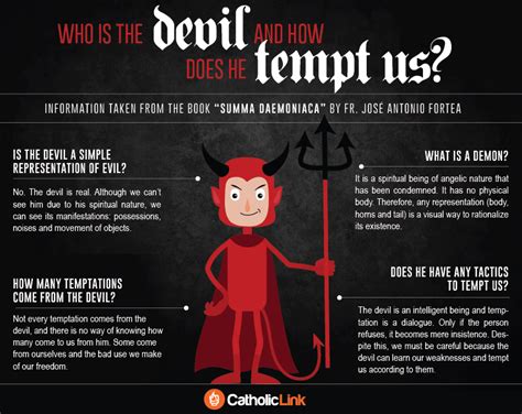 Infographic Who Is The Devil And How Does The Tempt Us Catholic Link