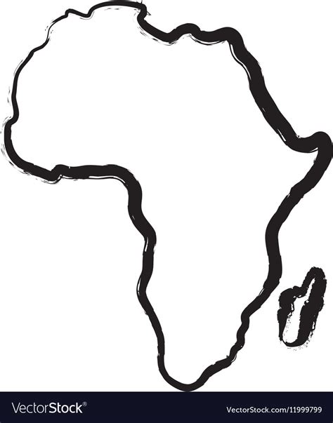 Africa Map Silhouette Royalty Free Vector Image