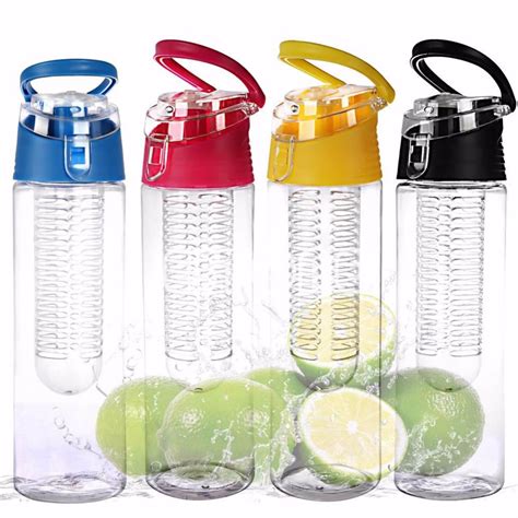 Reusable Clear Bpa Free Fruit Infuser Water Bottle