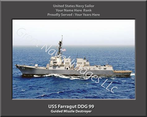 Uss Farragut Ddg 99 Personalized Navy Ship Photo 2 ⋆ Us Navy Veteran