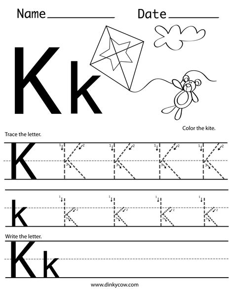 K Letter Tracing