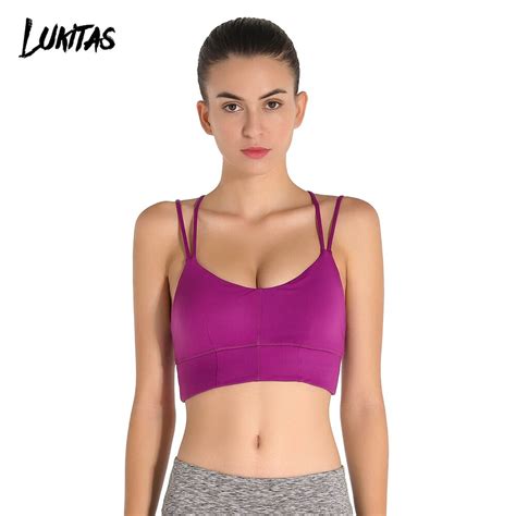 Lukitas Women Fitness Yoga Sports Crop Tops Push Up Sexy High Elastic Underwear Breathable