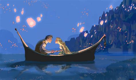 25 Pieces Of Gorgeous Disney Movie Couples Concept Art Tangled