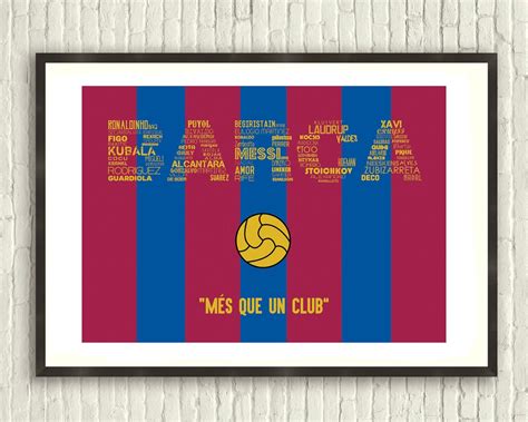Fc Barcelona Més Que Un Club Football Soccer Art A3 Poster Print