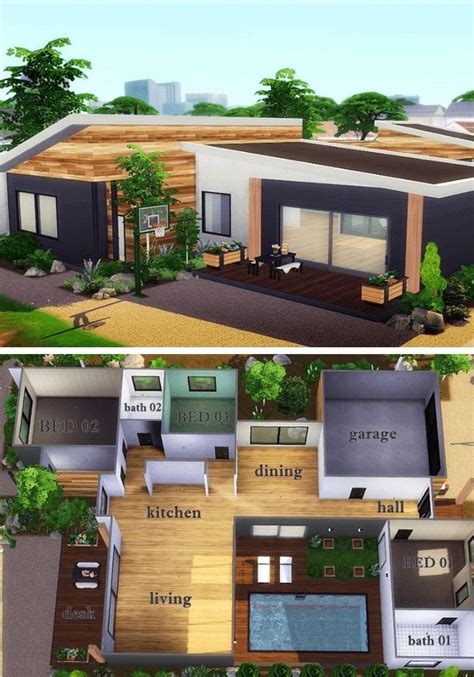 Two Pictures Of The Same House With Different Floor Plans And Furniture