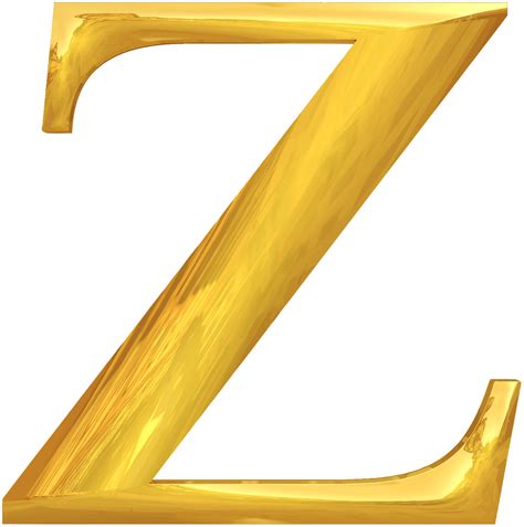 Baixar Letra Tipográfica Dourada Z Png Transparente Stickpng