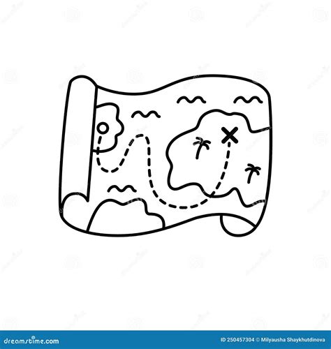 Vector Illustration Of Map On White Background Stock Vector