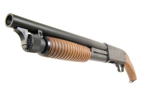 Ktw Ithaca M37 Sawed Off Airsoft Spring Shotgun Redwolf