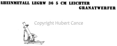Drawing Rheinmetall Legrw 36 5 Cm Leichter Granatwerfer Original