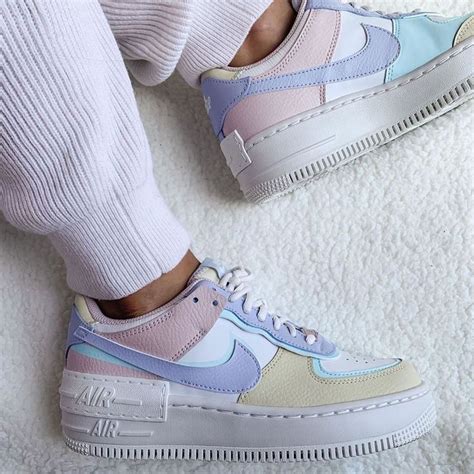 Check the transparent swoosh on this baby. Women Nike Air Force 1 Shadow "Pastel" in 2020 | Nike air ...
