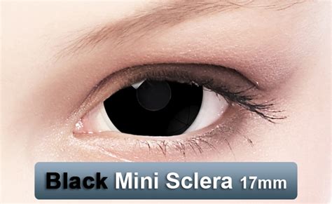 Mini Black Sclera Lenses Schwarze Crazy Farbige Kontaktlinsen 17mm