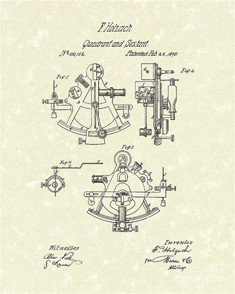 sextant 1870 patent art drawing by prior art design fine art america