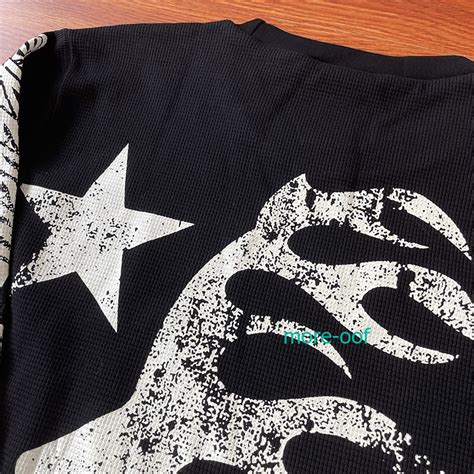 Hellstar Studios Victory Thermal Print Long Sleeve T Shirts Casual Tee