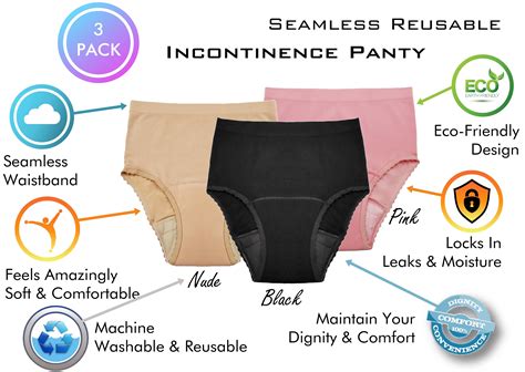 Seamless Reusable Incontinence Panty Comfortfinds