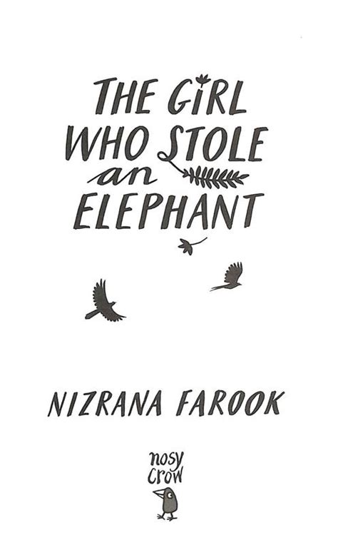 The Girl Who Stole An Elephant Nizrana Farook 9781788006347