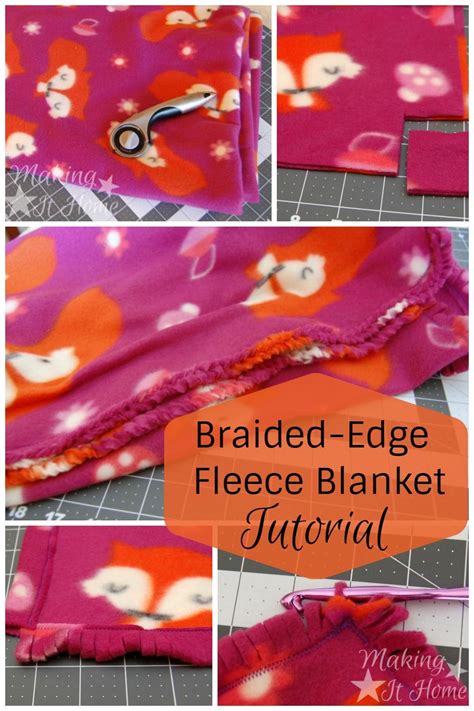 Tutorial Braided Edge Fleece Blanket Sewing Fleece Fleece Tie